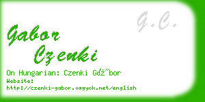 gabor czenki business card